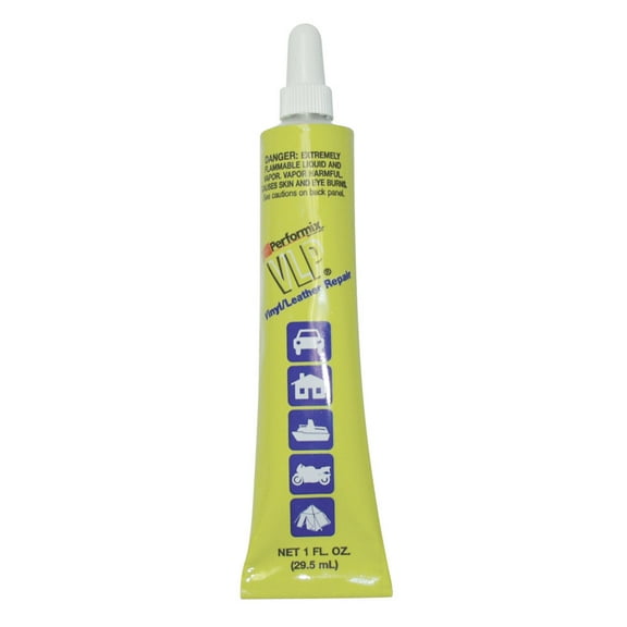 Performix 61Z09 VLP Leather and Vinyl Repair, Clear, 1-Oz.