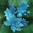 thumbnail image 5 of 6 Pcs Gold Glitter Artificial Cedar Sprigs Picks Faux Cedar Branches Stems Christmas Tree Picks Sprays for Gold Christmas Tree Wreath Wedding Bouquet Winter Seasonal Holiday Decoration, 5 of 5