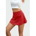 thumbnail image 4 of Pinspark Women's High Waisted Pleated Tennis Skirt Lightweight Active Golf Skort with Pockets Built-in Shorts for Pickleball Workout Running Casual Wear, 4 of 6