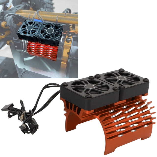 55/56/58mm Brushless Motor Cooling Fan Dual Fan Motor Heatsink Radiator for 1/5 Remote Control Car 8.4V 16000RPM