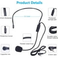 thumbnail image 6 of 2Pcs Microphone Headset Mic, Flexible Wired Boom for Voice Amplifier, 3.5mm Connector Jack Headset Microphone for Singing, Speaking, Teachers, 6 of 6