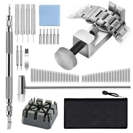 118pcs Watch Band Tool Kit, Watch Band Repair Tool Kit, Watch Band Link Pin Removal Tool