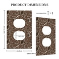 thumbnail image 3 of KLL Coffee pots Pattern Electrical Outlet Covers, 3" x 5" 1 Pack Electric Receptacle Plug Covers for Decorator Receptacle Outlet & Switch-Style S, 3 of 6