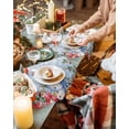 thumbnail image 3 of Christmas Snowman Placemats Set of 4 Christmas Tree Snowflakes Winter Blue Heat Insulation Washable Place Mats, Rustic Non-Slip Table Mats for Dining Table Party Kitchen Decor,13x19 Inch, 3 of 4