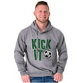 thumbnail image 3 of Athletic Soccer Fan Kick It Goal Hoodie Hooded Sweatshirt Men Brisco Brands S, 3 of 6