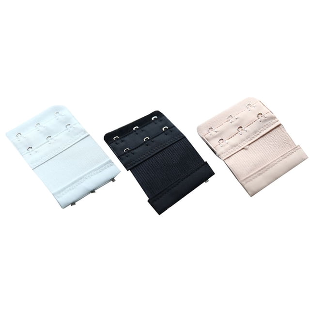 tssuouriy 3Pcs Bra Buckle Ladies Useful Bra Extenders Strap Extension Three Row Elastic Long Bra Buckle 3 Hook Narrow