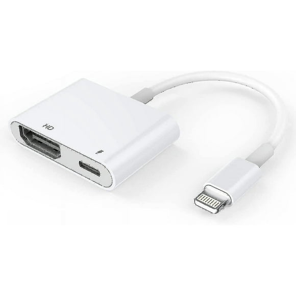 HDMI Adapter, HDMI Adapter for iPhone 1080p Lightning Digital AV Adapter, HDMI Sync Screen HDMI Connector for iPhone Ipa