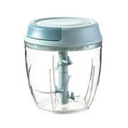 Wovilon Manual Food Processor Vegetable Chopper, Portable Hand Pull String Garlic Mincer Onion Cutter For Veggies, Ginger, Fruits, Nuts, Herbs, Etc