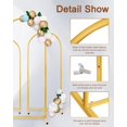 thumbnail image 4 of Arch Backdrop Stand, Metal Arch Stand Wedding Arch Backdrop Stand, Gold Wedding Arch Frame 6FT Balloon Arch Stand for Birthday, Party, Weeding, Baby Shower, Graduation, Ceremony, 4 of 6