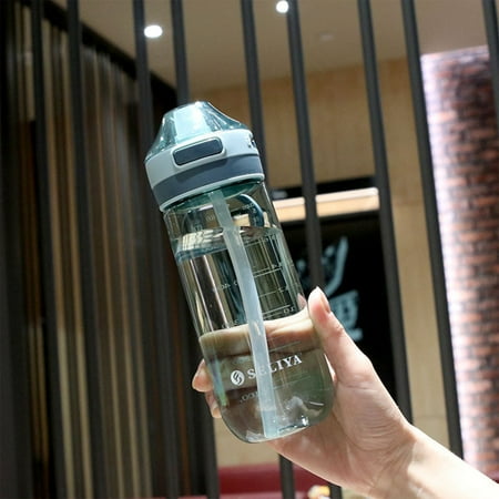 

Kayannuo Back to School Water Bottle Large Capacity Fitness Sports Water Bottle With Time Marker Edibility Grade Plastic Leakproof Rotating Bottle Caps For Gym Outdoor Office Work (25oz)