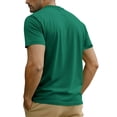 thumbnail image 3 of Yifymode Men's Solid Crew Neck Short Sleeve T-Shirt, Soft Cotton Jersey Classic Fit Basic Daily Casual Tee Army Green L, 3 of 3