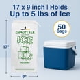 thumbnail image 4 of Impresserve Plastic Ice Bags, 5 lb Capacity, Drawstring Closure, Clear, 50 Count, 4 of 11