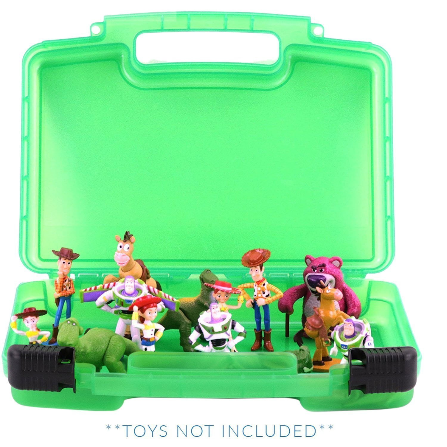 Little People Case, Toy Storage Carrying Box. Figures Playset Organizer.  Accessories For Kids by LMB 