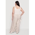thumbnail image 3 of Women's Plus Size Sleeveless Striped Ribbed Knit Jumpsuit, 3 of 3