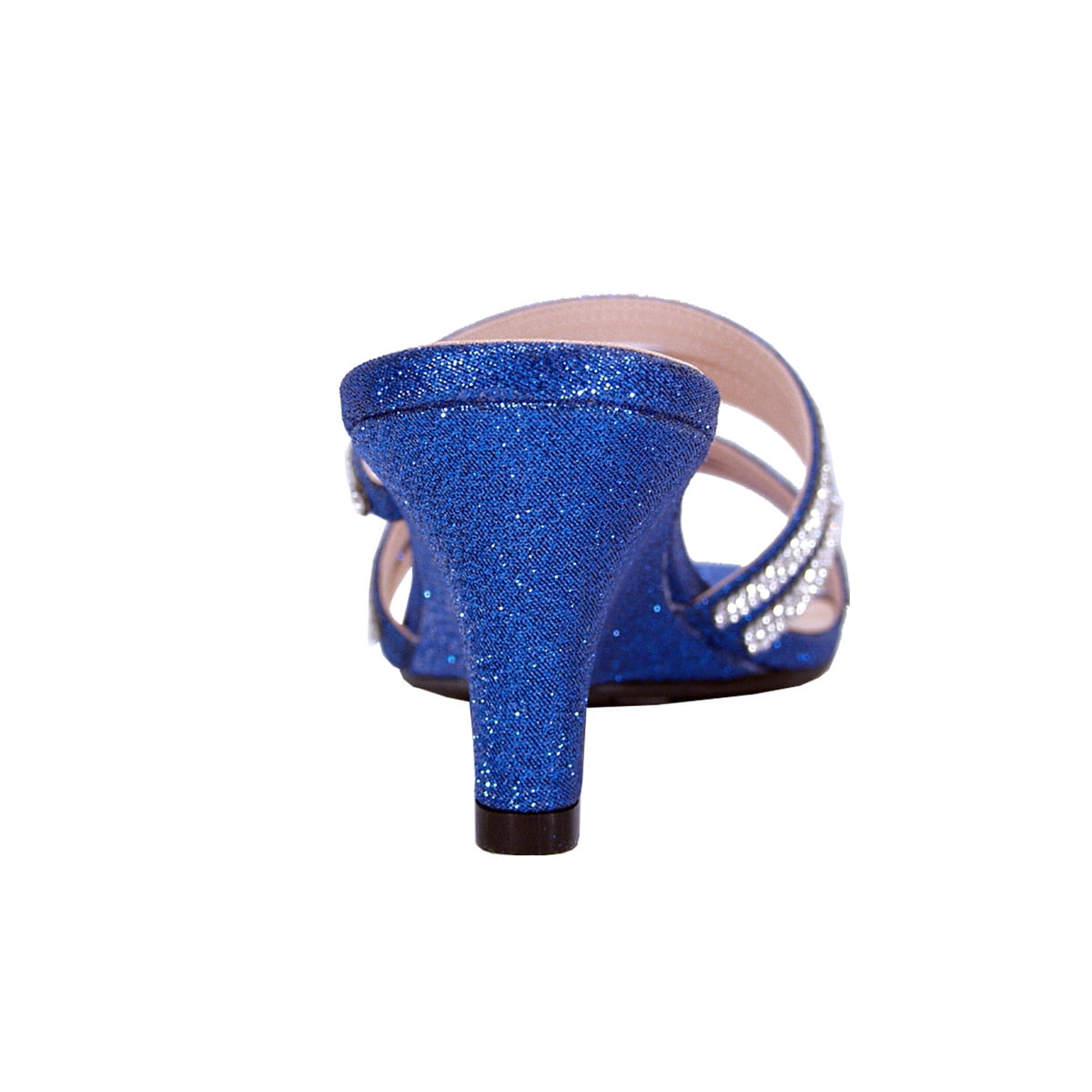 FLORAL Kelly Women Extra Wide Width Rhinestone Strappy Slip On Wedge Heeled Party Sandals