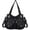 Black, variant on Purses and Handbags Women Tote Shoulder Top Handle Satchel Hobo Bags Fashion Washed Leather Purse Black