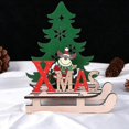 thumbnail image 2 of Adornos navideños de madera YONGSHENG Con forma de trineo ciervo grande, 2 of 3