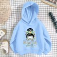 thumbnail image 2 of Generic Girls Hoodie Cozy Hoodie Kids Clothes Pullover Sweatshirt with Hood Fashion Casual Tops Thin Top for Girls Fashion Casual Breathable Clothing (8-9 Years,Blue), 2 of 4