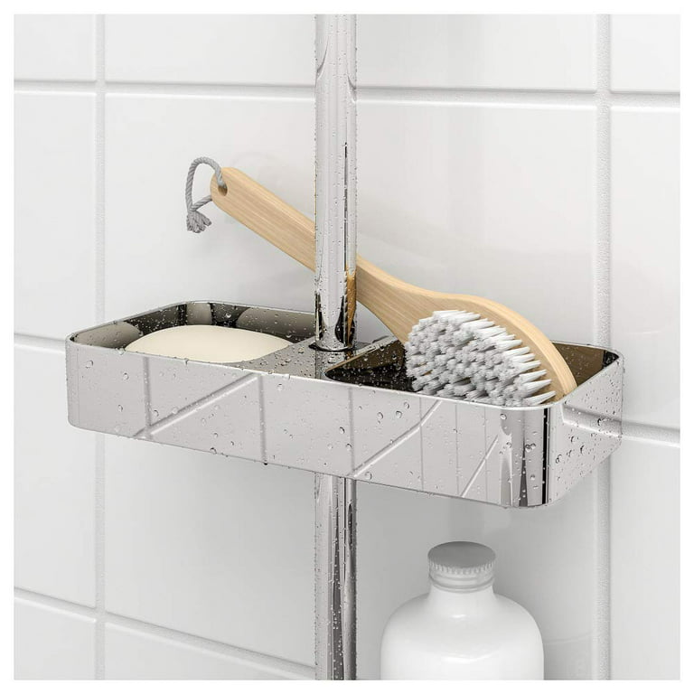 My new Ikea-hacked shower caddy. Made from: Stugvik suction cup towel  racks; Bygel hanging baskets; and Gr…