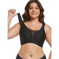 thumbnail image 3 of SHOWMALL Plus Size Everyday Bras for Women Soft Sleep Wirefree Bras Black XL Full Coverage Bra, 3 of 10