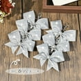 thumbnail image 5 of Triani 6Pcs Cheerleader Bow Keychain Rhinestones Sequin Bow School Senior Cheer Bow Accessories Lanyard Keychain Girls Gift(Silver), 5 of 7