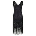 thumbnail image 6 of PrettyGuide Women 1920s Gatsby Cocktail Sequin Art Deco Flapper Dress, 6 of 7