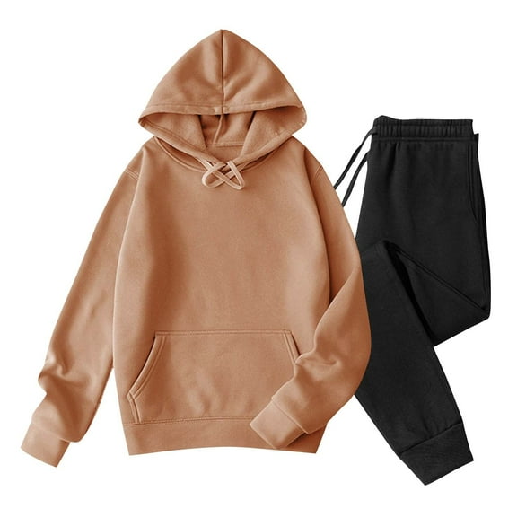 Fengactive 2PC Sweatsuit Set for Men Oversized Long Sleeve Hoodie Pullover Sweatshirt Tracksuit Jogger Sweatpants