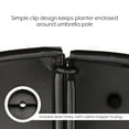 thumbnail image 5 of AuldHome Design Umbrella Planter for Patio Table w/ Umbrella Hole (Black), Enamelware Half-Circle Planter Pots, 5 of 9