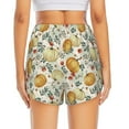 thumbnail image 3 of Picia Autumn Pumpkins Leaves Pattern Women's 2 in 1 Athletic Running Shorts High Waisted Workout Casual Gym Sweat Shorts with Comfy Liner Zipper Pockets-Small, 3 of 9