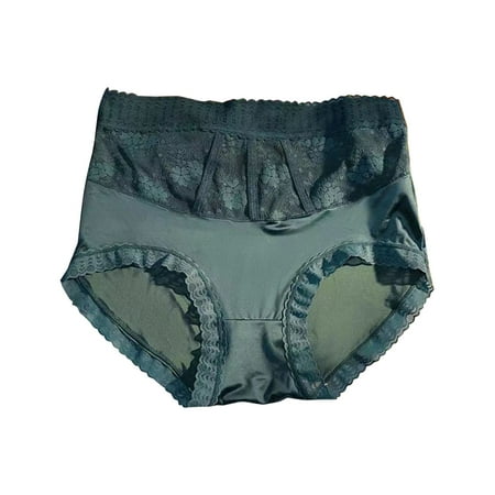Kmdttou Womens Underwear Breathable Wicking Sexy Lace High Cut Panties Comfort Bikini Panty Stretch Underpants Breathable Ladies Briefs (Regular & Plus Size) Navy-M