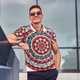 thumbnail image 4 of Balery Round Design Camisa Polo de Hombre con Estampado, de Manga Corta y Tejido Medio, Camisa Tipo Golf Polo-Large, 4 of 6
