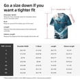 thumbnail image 5 of Fotbe Ice Blue Ocean Cute Dolphin A Camisa Estampada de Manga Corta para Hombre, Casual de Verano, Estilo Playero, Sin Arrugas-XX-Large, 5 of 5