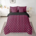 thumbnail image 2 of Castle Fairy Teens Geometric Plaid 7-Piece Bedding Comforter Set,Black Pink King Bedding Sets,Minimalist Lattice Ultra Soft Bed Sheets,Ultra Soft Home Decor, 2 of 8