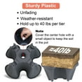 thumbnail image 2 of Stackable Planters 3 Tier Vertical Garden Planters Strawberry, Herb, Flower, Vegetable Indoor Outdoor Pots with Wheels - Dark Gray, 2 of 7