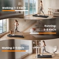 thumbnail image 4 of Evitormill Walking Pad Under Desk Treadmill with Incline for Home and Office, 2.5HP Low Noise, 36" Running Belt, Supports 265 Lbs (Black), 4 of 8