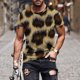 thumbnail image 2 of Camisetas de Manga Larga para Hombres Imprimir Fallow Cuello Redondo Camiseta, Moda Casual Manga Corta Mezcla de Algodón/Lino, 2 of 9
