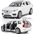 thumbnail image 1 of Modelo de coche de aleación VOLVO XC90 SUV 1:32, modelo de Metal fundido a presión, sonido y luz, juguete extraíble, adornos de exhibición, juguetes para niños,white, 1 of 6