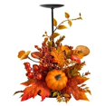 thumbnail image 1 of Nearly Natural A1783 12 Po Automne Érable Feuilles Baies & Citrouille Automne Récolte Bougeoir, 1 of 3