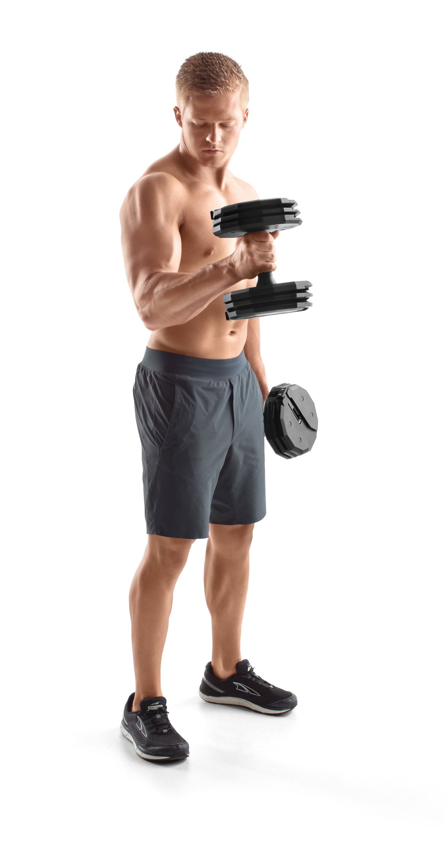 Weider 50 lb. Select a Weight Adjustable Dumbbell Set for Gym Strength Training Lifting Walmart