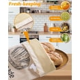thumbnail image 2 of 2 Pack Beeswax Bread Bags for Sourdough,Reusable Organic Linen Beeswax Bread Bag for Homemade Sourdough 17 x 12.6 Inches Food Storage Cloth Bag – Freezer-Friendly & Freshness Preservation, 2 of 6