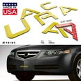thumbnail image 2 of BDTrims Bumper Raised Letters Compatible with Acura TL 2004-2008 Front Raised (Yellow), 2 of 2
