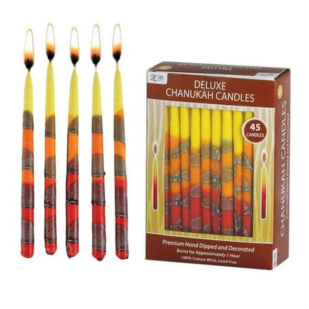 Zion Judaica 45 Piece Premium Hand Made Hanukkah Candles