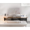 thumbnail image 3 of Dual Monitor Stand Riser With Drawers Wood & Acrylic Desktop Organizer for Computer Laptop Printer TV Screen Riser, 3 of 9