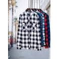 thumbnail image 3 of sogami Men's Big & Tall Flannel Shirt Warm Oversized Long Sleeve Button Down Shirt Loose Fit Casual Plaid Shirt for Fall Winter, 3 of 3