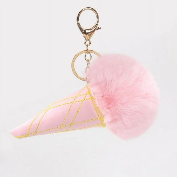 Ice Cream Keychain Cute Key Ring Backpack Purse Keychain Bag Hanging Decoration for Girls