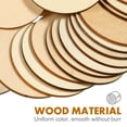 thumbnail image 3 of Toyvian 50Pack Drilled Wood Circles Round Disc Ornament Natural Color for DIY Crafts Parties Artists, 3 of 8