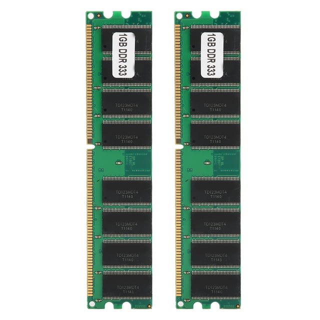 Module de Mémoire Ddr Module de Mémoire d'Ordinateur 184 Broches Module de Mémoire Matériel d'Ordinateur 2 Pcs Module de Mémoire Bureau Ddr 333MHZ PC-2700 16 Grains des Deux Côtés pour Matériel d'Ordinateur