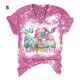 thumbnail image 4 of Minnieouse Camiseta de manga corta para mujer, camiseta de algodón suave con cuello en V, camiseta de gran tamaño con estampado Digital Prendas para la parte del cuerpo rosa S, 4 of 6