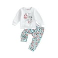 thumbnail image 2 of 0-3Y Toddler Baby Boys Girls Christmas Clothes Sets 6M 12M 18M 24M 3Y Long Sleeve Xmas Tree Sweatshirt Tops Drawstring Pants, 2 of 10