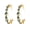 American football (green and white), variant on European and American style women's soccer earrings, helmet knitted hoop earrings, match day earrings, unique and high-end soccer earrings